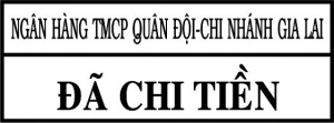 Dấu đã chi tiền - Khắc Chữ VIETLINK GIA LAI - Công Ty TNHH MTV TM DV Và SX Kết Nối Việt Gia Lai